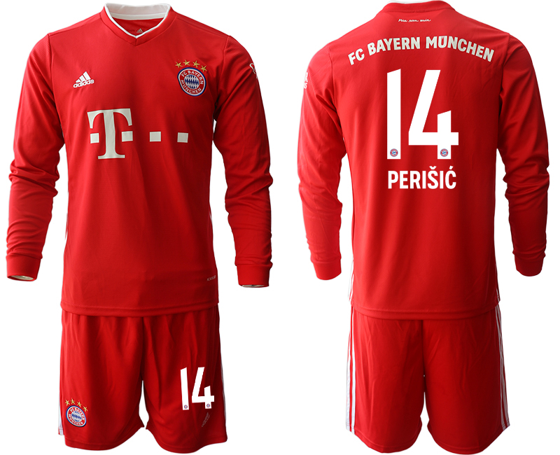 2020-21 Bayern Munich home 14# PERISIC long sleeve soccer jerseys