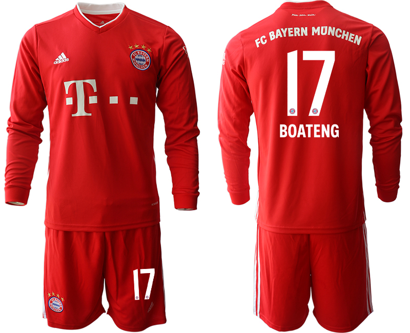 2020-21 Bayern Munich home 17# BOATENG long sleeve soccer jerseys