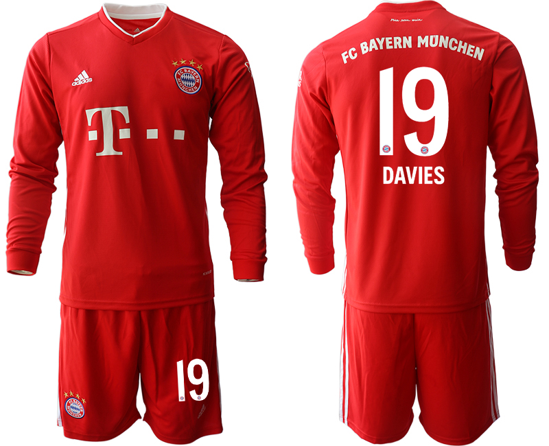 2020-21 Bayern Munich home 19# DAVIES long sleeve soccer jerseys