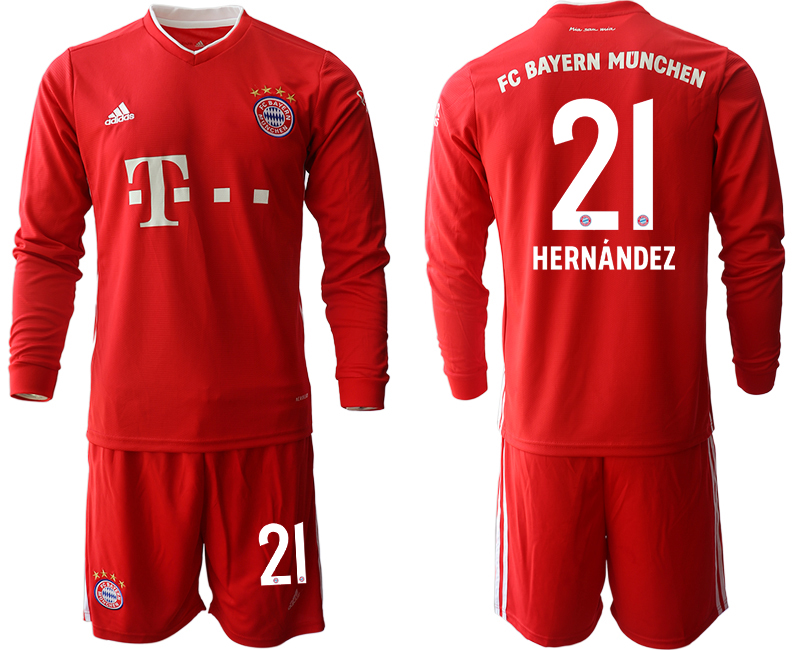 2020-21 Bayern Munich home 21# HERNANDEZ long sleeve soccer jerseys