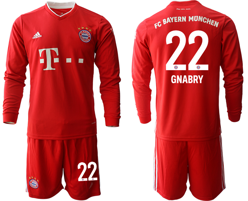 2020-21 Bayern Munich home 22# GNABRY long sleeve soccer jerseys