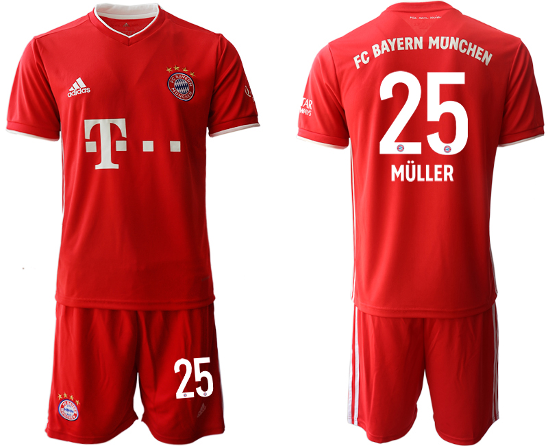 2020-21 Bayern Munich home 25# MULLER soccer jerseys