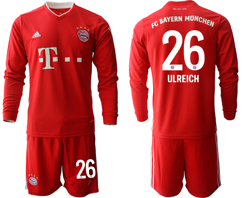 2020-21 Bayern Munich home 26# ULREICH long sleeve soccer jerseys