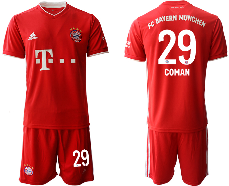 2020-21 Bayern Munich home 29# COMAN soccer jerseys