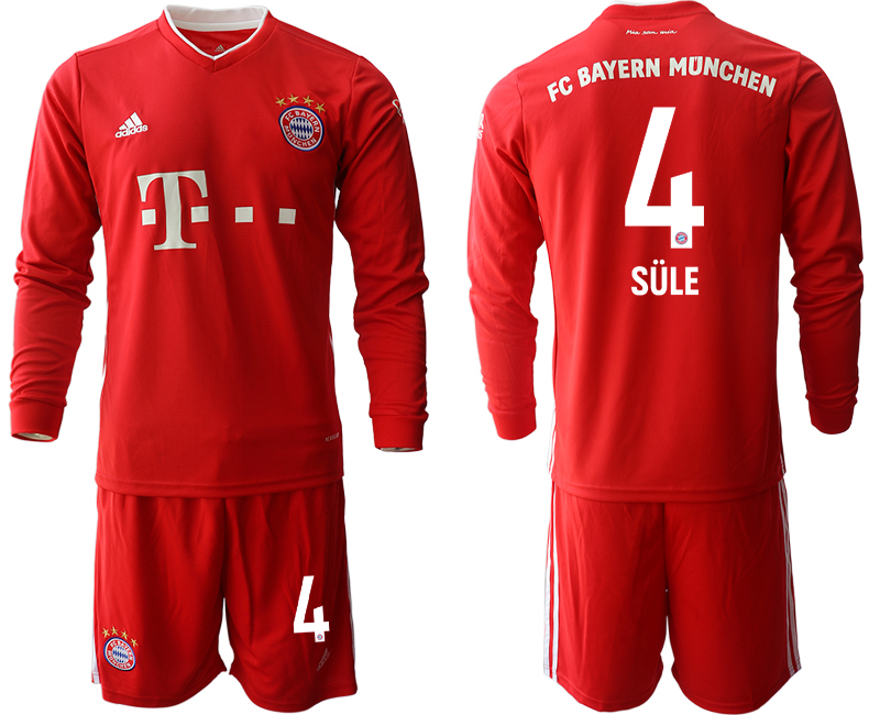 2020-21 Bayern Munich home 4# SULE long sleeve soccer jerseys