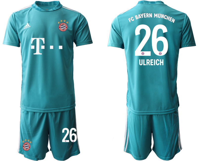 2020-21 Bayern Munich lake blue goalkeeper 26# ULREICH soccer jerseys