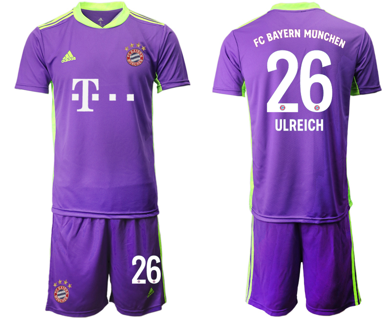 2020-21 Bayern Munich purple goalkeeper 26# ULREICH soccer jerseys