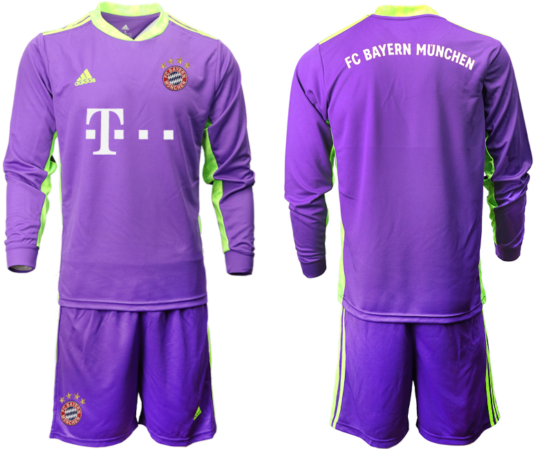 2020-21 Bayern Munich purple goalkeeper long sleeve soccer jerseys