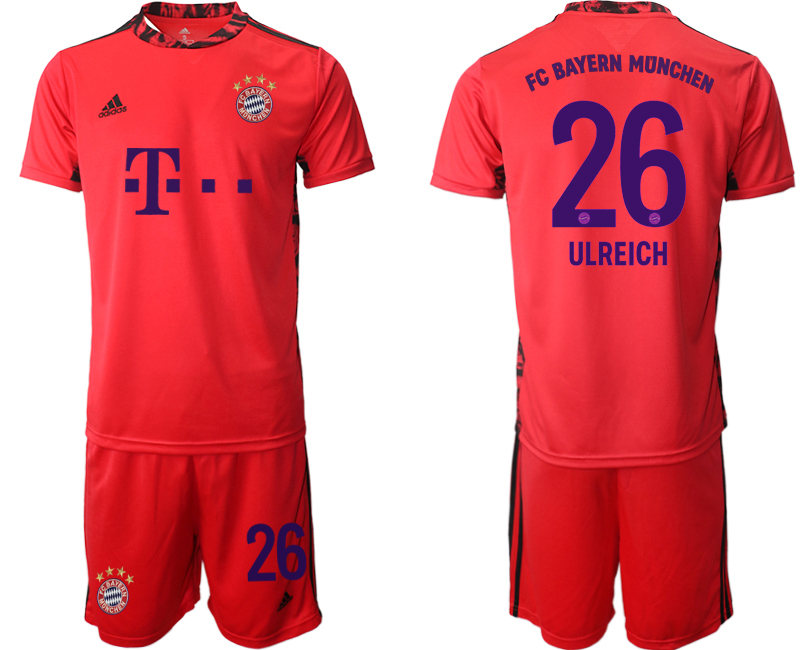 2020-21 Bayern Munich red goalkeeper 26# ULREICH soccer jerseys