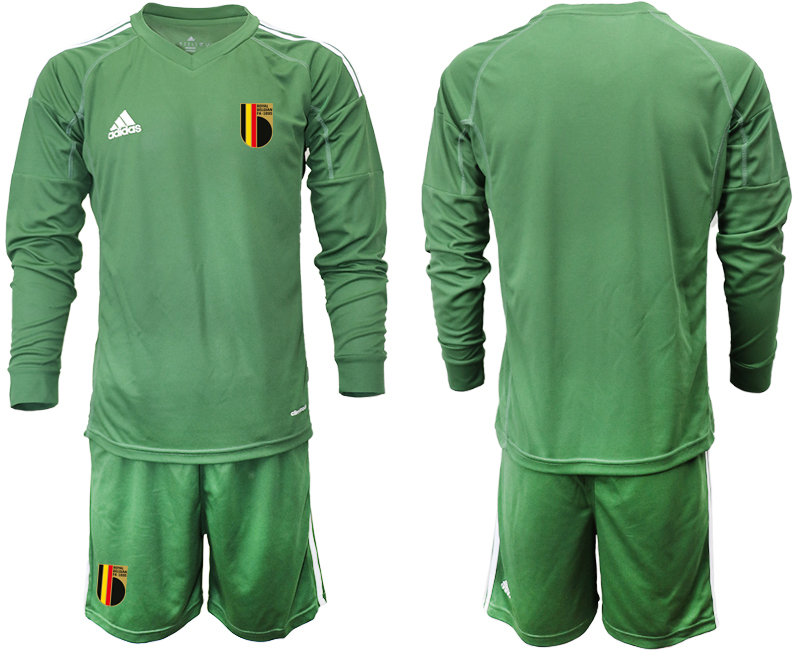 2020-21 Belgium army green goalkeeper long sleeve soccer jerseys