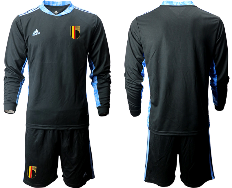 2020-21 Belgium black goalkeeper long sleeve soccer jerseys