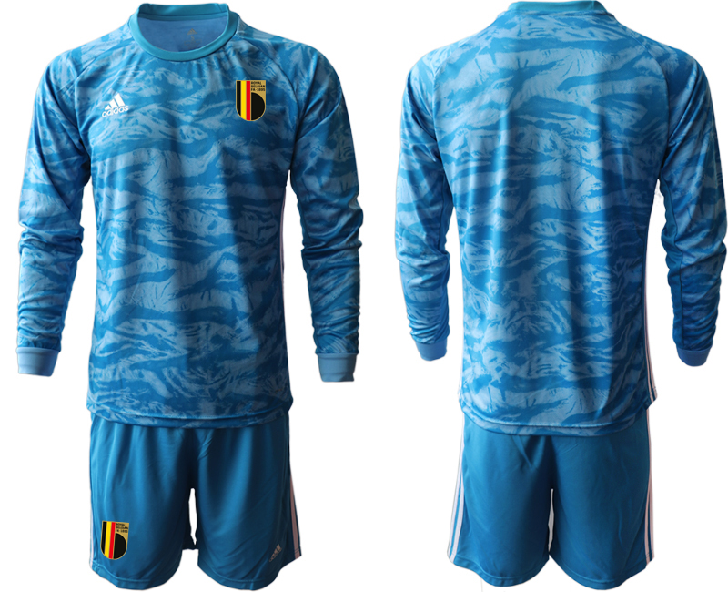 2020-21 Belgium blue goalkeeper long sleeve soccer jerseys