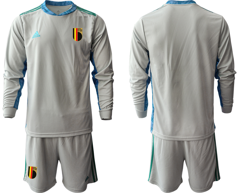 2020-21 Belgium gray goalkeeper long sleeve soccer jerseys