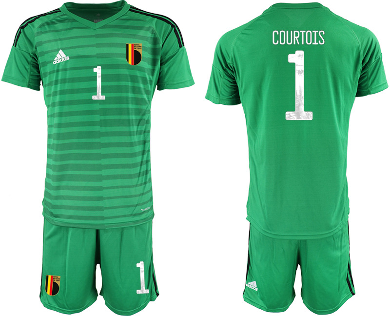 2020-21 Belgium green goalkeeper 1# COURTOIS soccer jerseys.