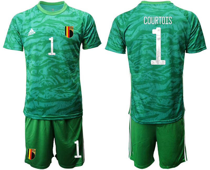 2020-21 Belgium green goalkeeper 1# COURTOIS soccer jerseys