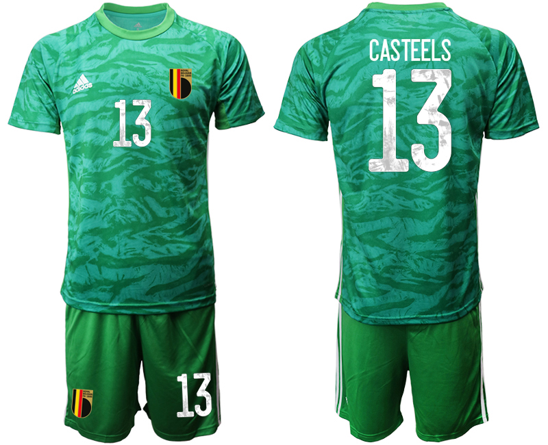 2020-21 Belgium green goalkeeper 13# CASTEELS soccer jerseys