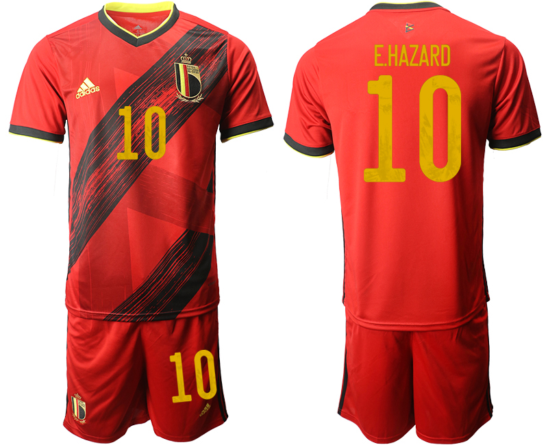 2020-21 Belgium home 10# E.HAZARD soccer jerseys