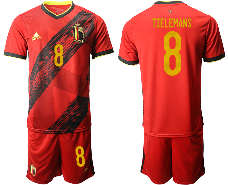 2020-21 Belgium home 8# TIELEMANS soccer jerseys