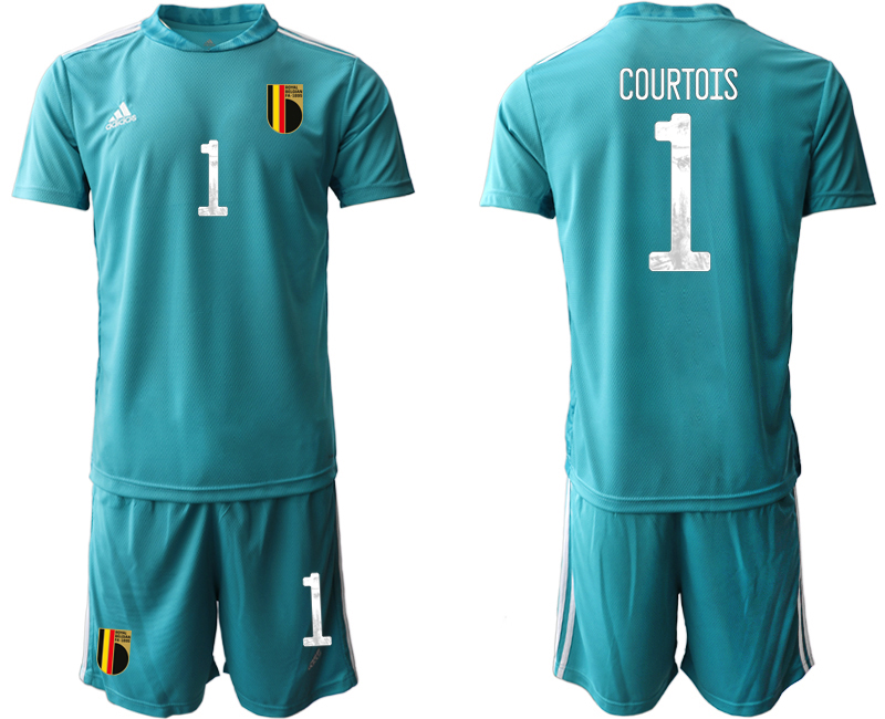 2020-21 Belgium lake blue goalkeeper 1# COURTOIS soccer jerseys