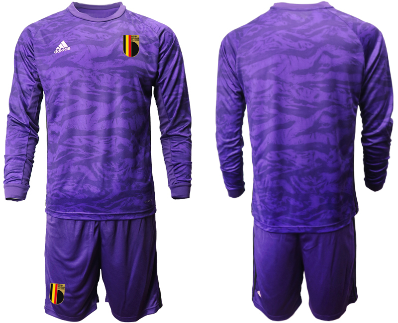 2020-21 Belgium purple goalkeeper long sleeve  soccer jerseys