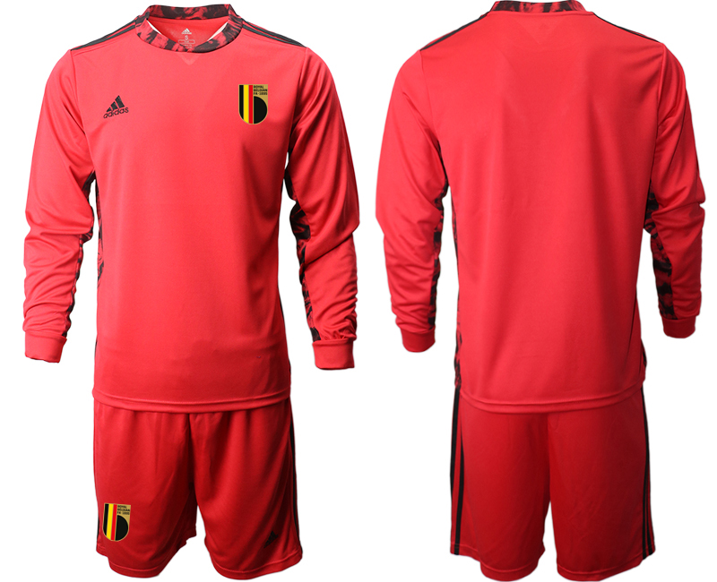 2020-21 Belgium red goalkeeper long sleeve soccer jerseys