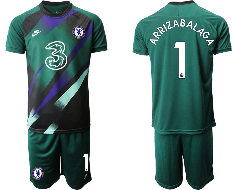 2020-21 Chelsea Dark green goalkeeper 1# ARRIZABALAGA soccer jerseys