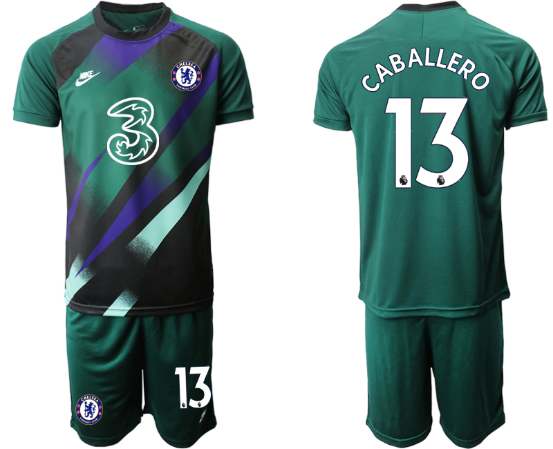 2020-21 Chelsea Dark green goalkeeper 13# CABALLERO soccer jerseys