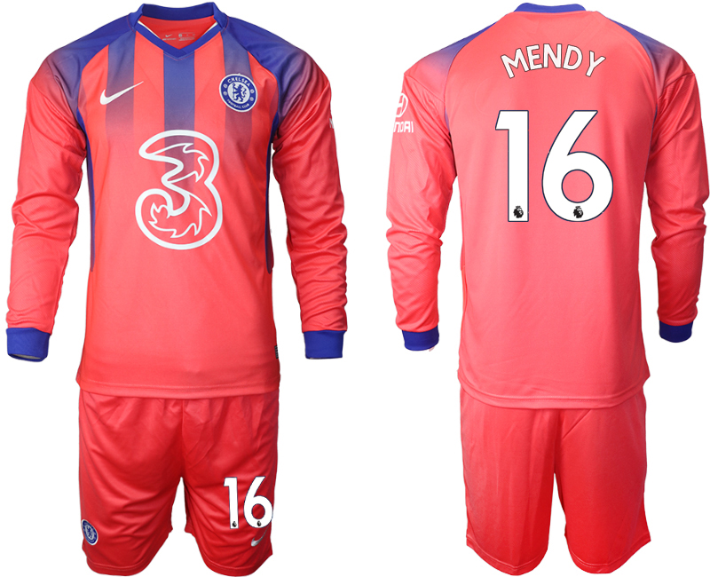 2020-21 Chelsea away 16# MENDY long sleeve soccer jerseys