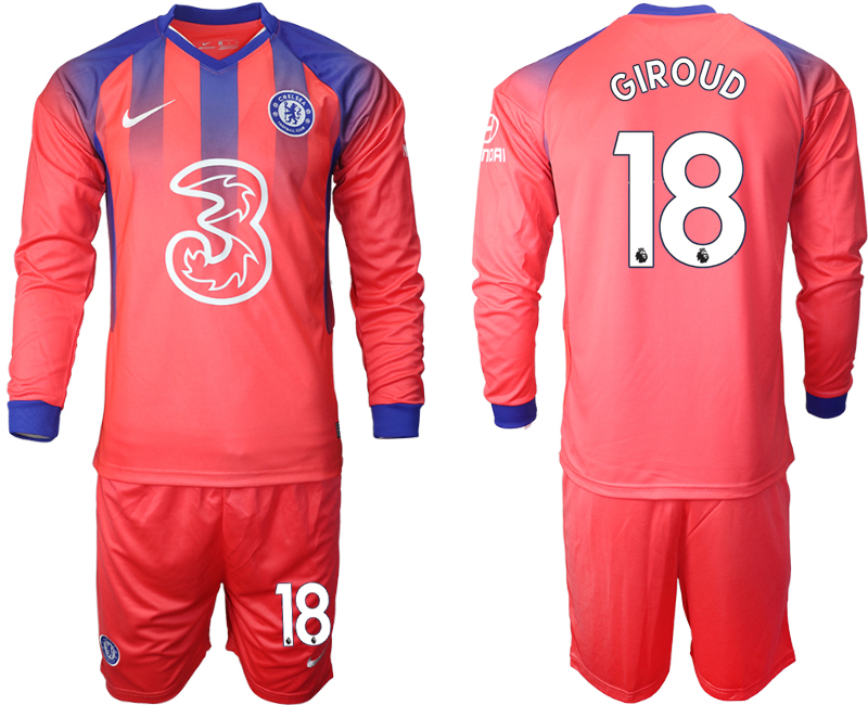 2020-21 Chelsea away 18# GIROUD long sleeve soccer jerseys