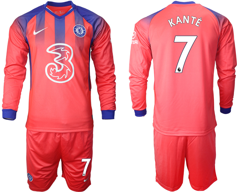 2020-21 Chelsea away 7# KANTE long sleeve soccer jerseys