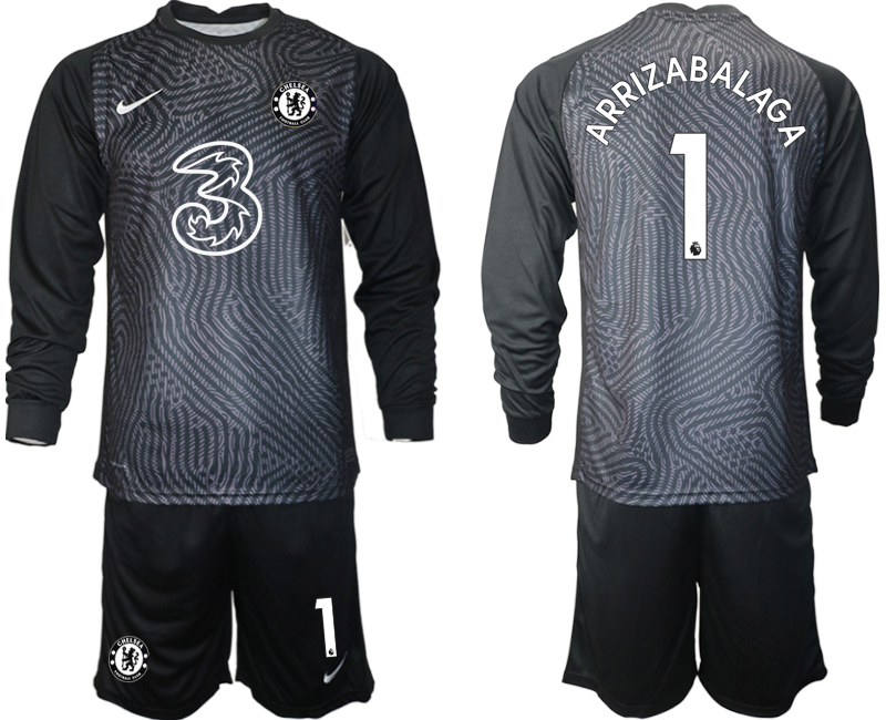 2020-21 Chelsea black goalkeeper 1# ARRIZABALAGA long sleeve soccer jerseys