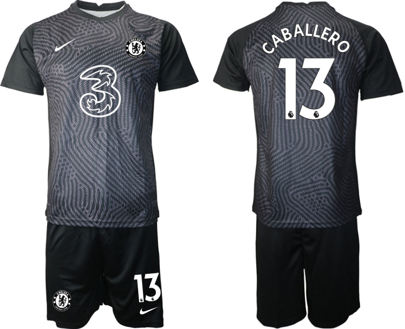 2020-21 Chelsea black goalkeeper 13# CABALLERO soccer jerseys