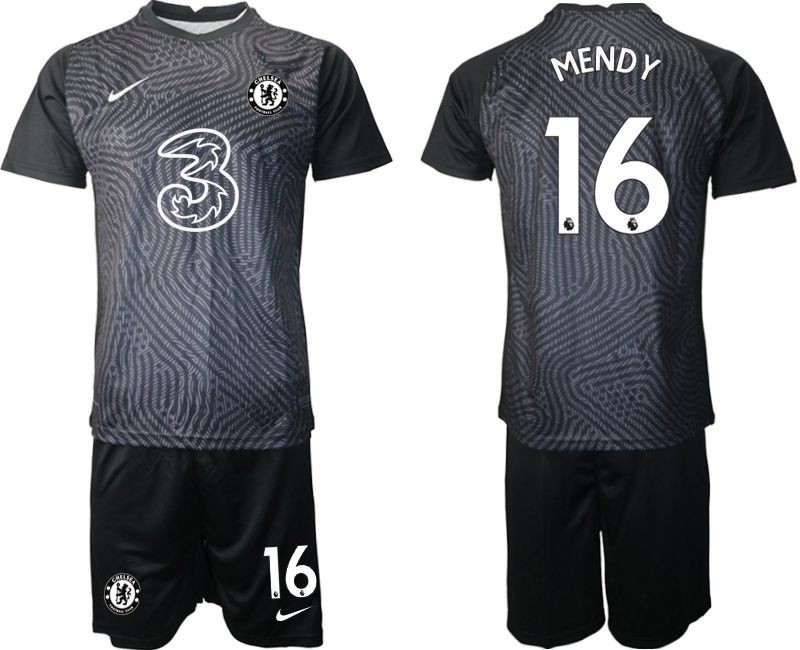 2020-21 Chelsea black goalkeeper 16# MENDY soccer jerseys