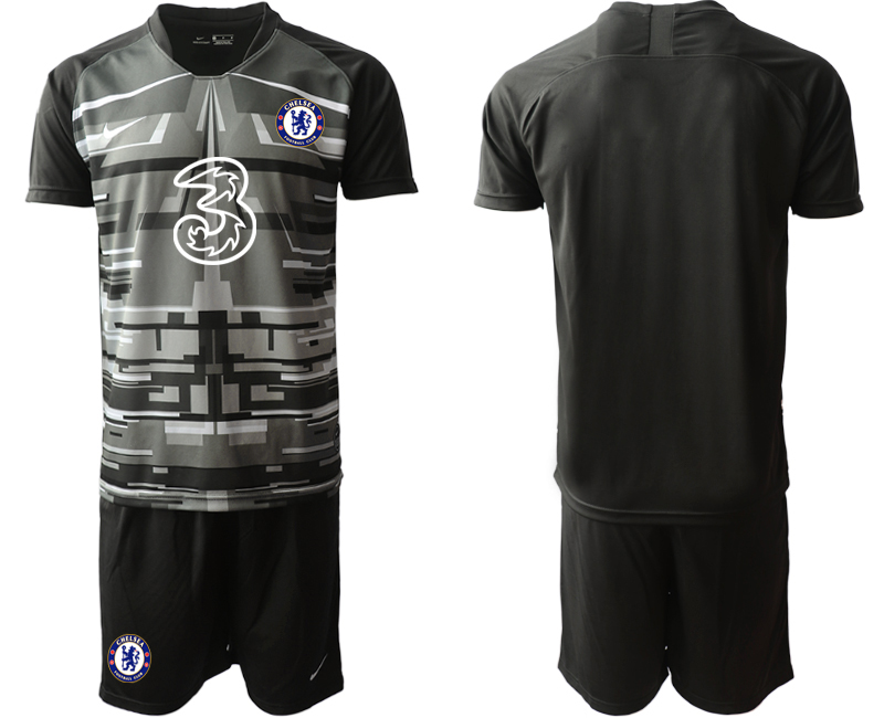 2020-21 Chelsea black goalkeeper soccer jerseys.