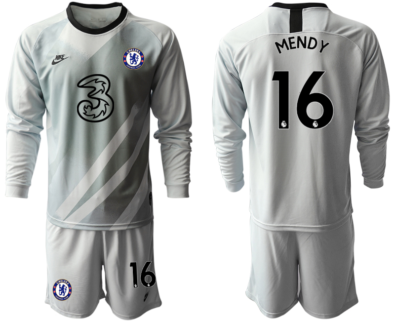 2020-21 Chelsea gray goalkeeper 16# MENDY long sleeve soccer jerseys