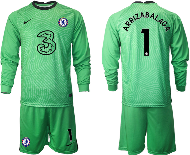 2020-21 Chelsea green goalkeeper 1# ARRIZABALAGA long sleeve soccer jerseys