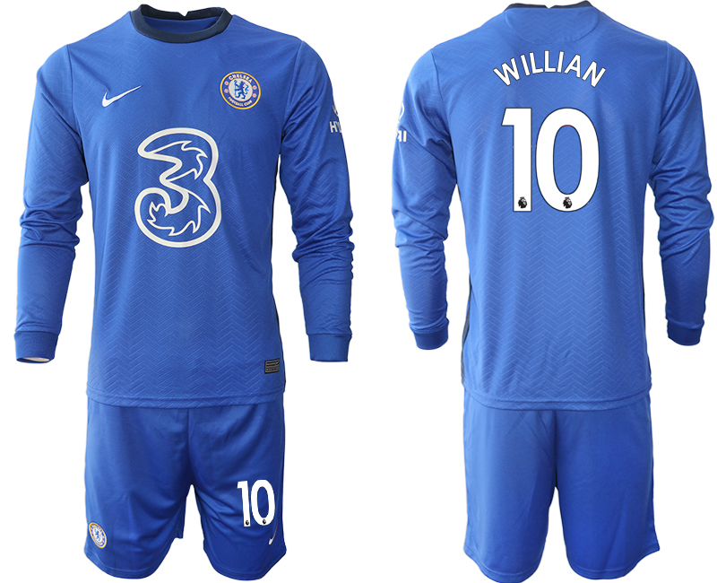 2020-21 Chelsea home 10# WILLIAN long sleeve soccer jerseys