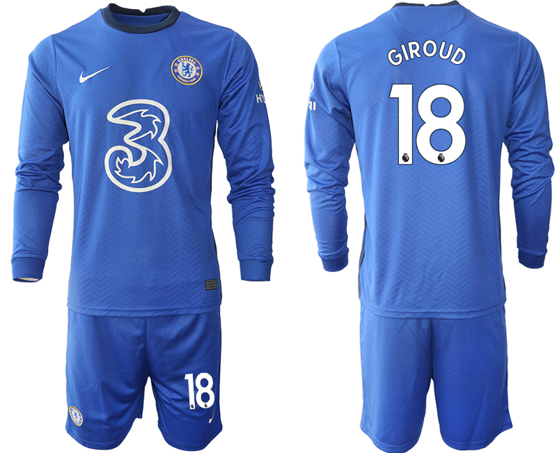 2020-21 Chelsea home 18# GIROUD long sleeve soccer jerseys