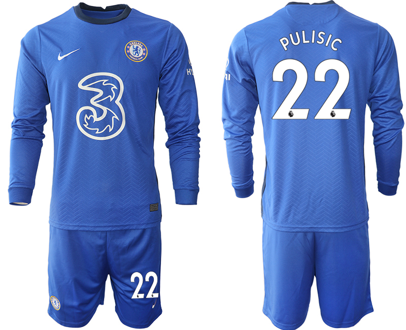 2020-21 Chelsea home 22# PULISIC long sleeve soccer jerseys