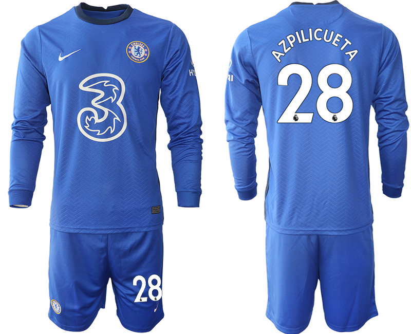 2020-21 Chelsea home 28# AZPILICUETA long sleeve soccer jerseys