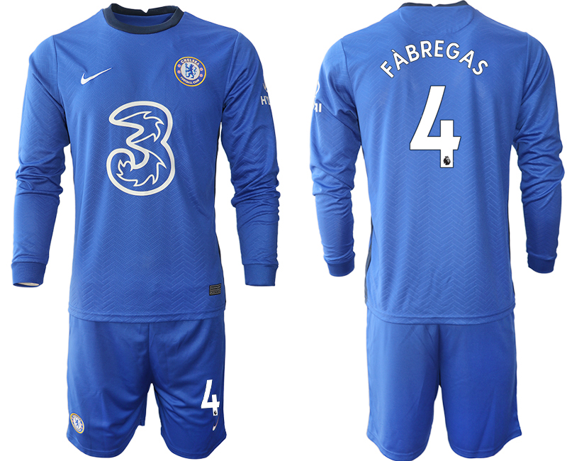 2020-21 Chelsea home 4# FABREGAS long sleeve soccer jerseys