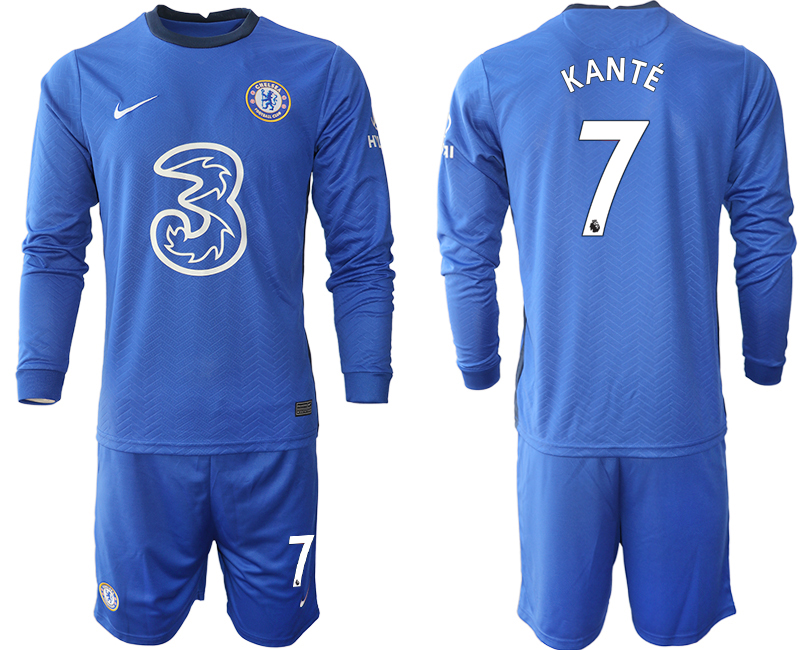 2020-21 Chelsea home 7# KANTE long sleeve soccer jerseys