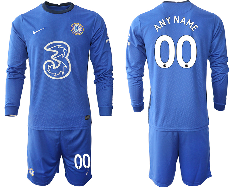 2020-21 Chelsea home any name custom long sleeve soccer jerseys