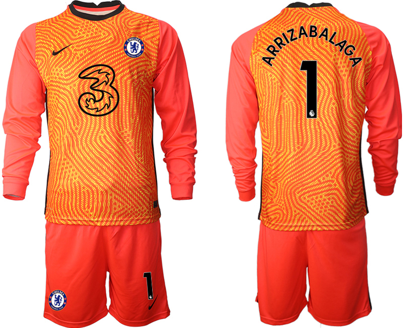 2020-21 Chelsea red goalkeeper 1# ARRIZABALAGA long sleeve soccer jerseys