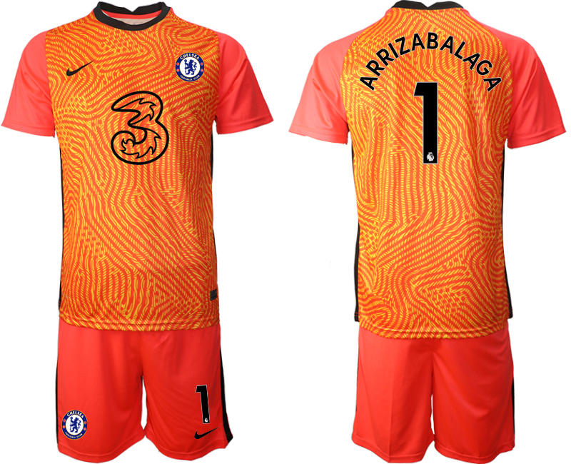 2020-21 Chelsea red goalkeeper 1# ARRIZABALAGA soccer jerseys.