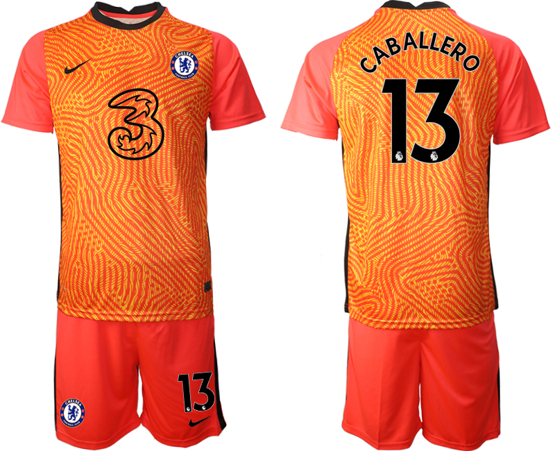 2020-21 Chelsea red goalkeeper 13# CABALLERO soccer jerseys.