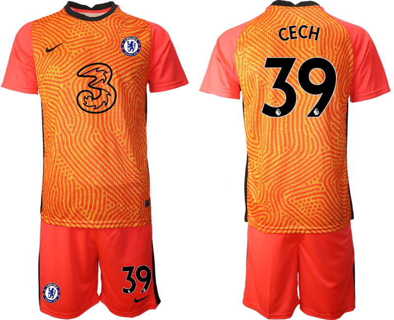 2020-21 Chelsea red goalkeeper 39# CECH soccer jerseys.