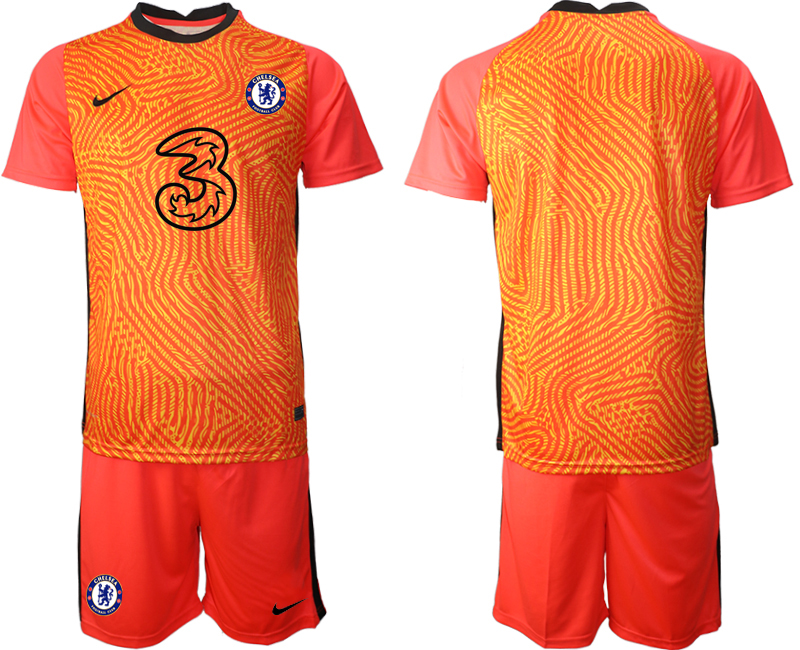 2020-21 Chelsea red goalkeeper soccer jerseys.