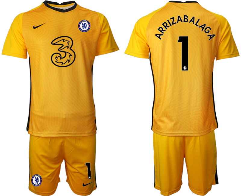 2020-21 Chelsea yellow goalkeeper 1# ARRIZABALAGA soccer jerseys