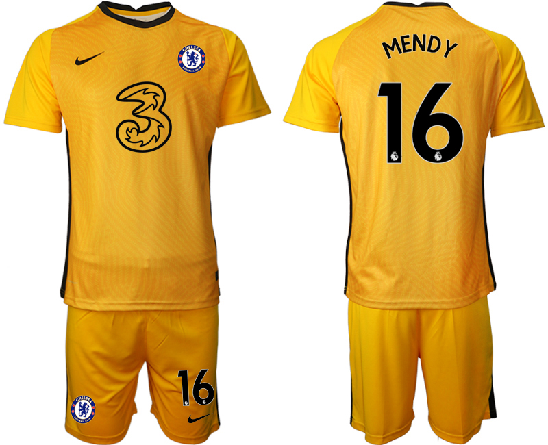 2020-21 Chelsea yellow goalkeeper 16# MENDY soccer jerseys